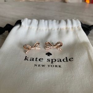 Rose Gold Kate Spade Bow Earrings!